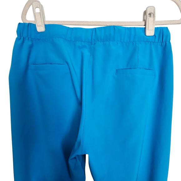 Albion Blue Athletic Pants Crop Ankle Zip Drawstring Waist Women M Pockets - Picture 8 of 8